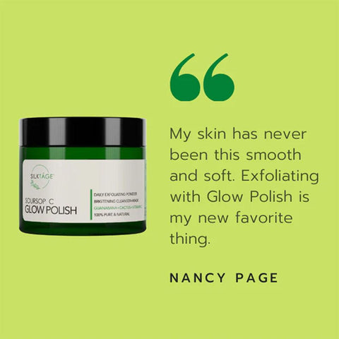 SOURSOP C GLOW POLISH - BRIGHTENING CLEANSER MASK - SILKTAGE