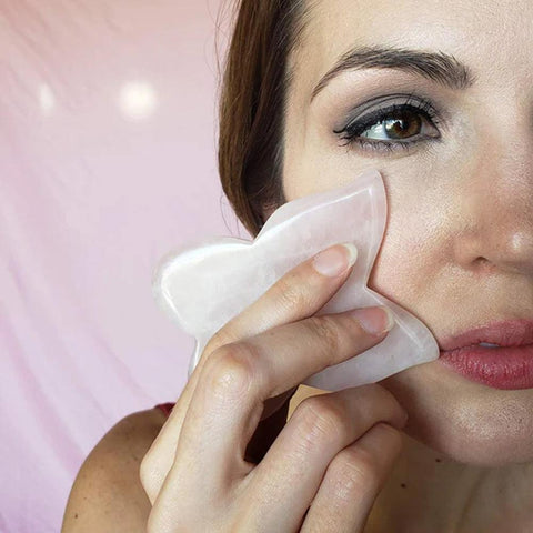 ROSE QUARTZ BUTTERFLY GUA SHA - SILKTAGE