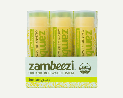 Lemongrass 3-Pack Lip Balm with Beeswax