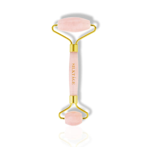 ROSE QUARTZ FACIAL ROLLER - SILKTAGE