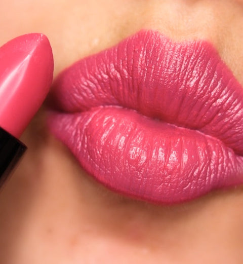 Organic Bright Pink Lipstick New York at 1pm