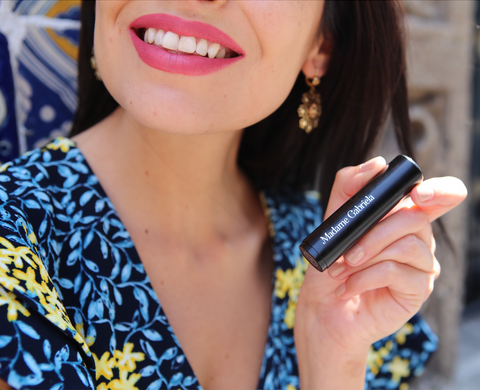 Organic Bright Pink Lipstick New York at 1pm