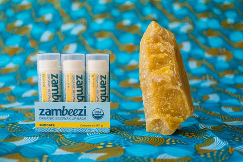 Organic Beeswax Suncare Lip Balm - Pack of 3